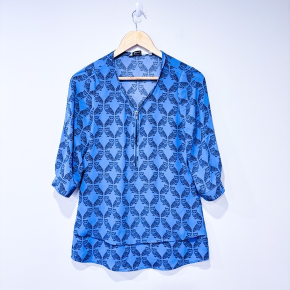 REITMANS Blue blouse with owls - Picture 1 of 8